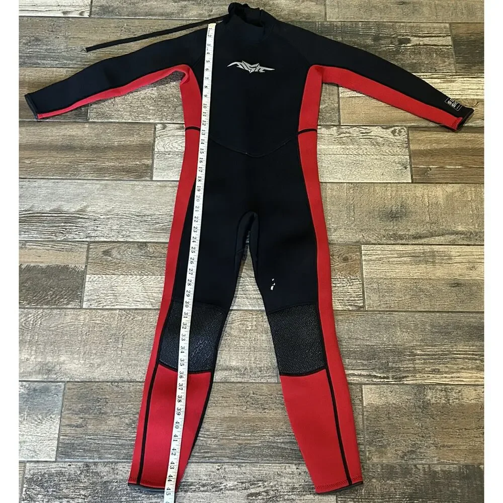 Sea Skin Wetsuit Youth Size 12 Red Black Full Body Zip 3MM Neoprene Scuba Gear